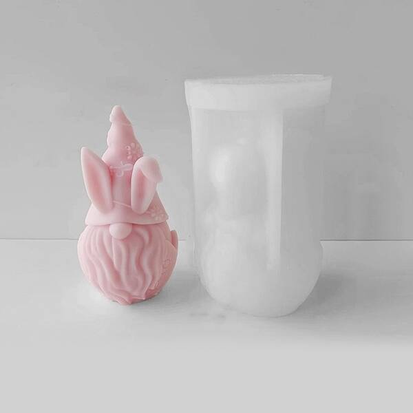 Easter Dwarf/Gnome DIY Silicone 3D Statue Candle Molds