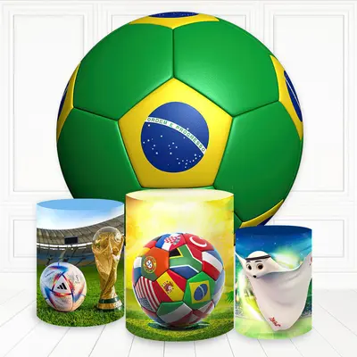 Aperturee Football Sport Game Round Birthday Backdrop Kit For Boy | Circle Background For Party | Circle Party Backdrop | Cus...