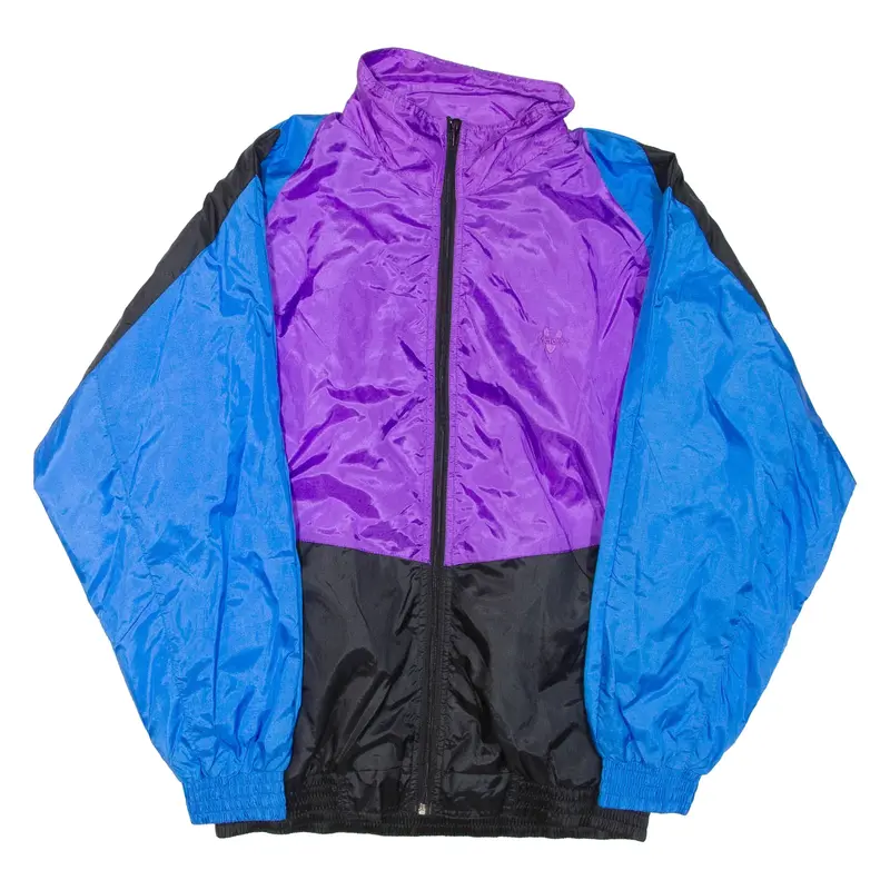 VICTORY Mens Track Jacket Blue Colourblock S