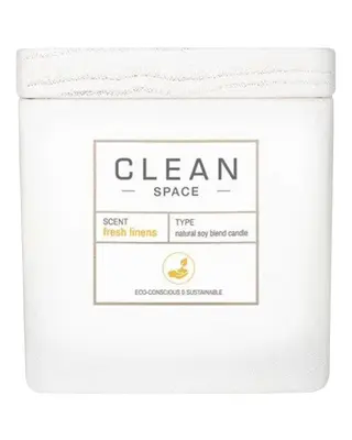 Clean Space Fresh Linens Scented Candle 227 g