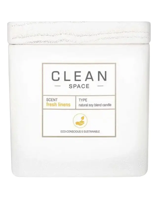 Clean Space Fresh Linens Scented Candle 227 g