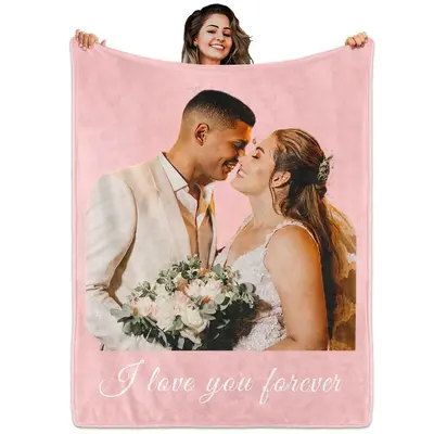Ships Next Day, Custom Blanket with Picture - Printed in USA, Personalized Photo Blanket