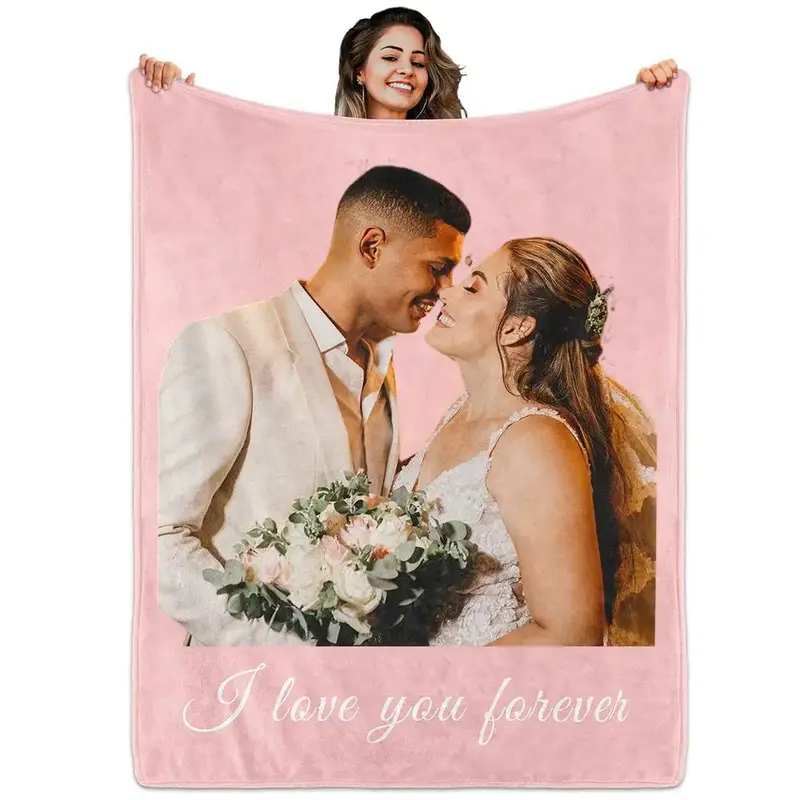 Ships Next Day, Custom Blanket with Picture - Printed in USA, Personalized Photo Blanket