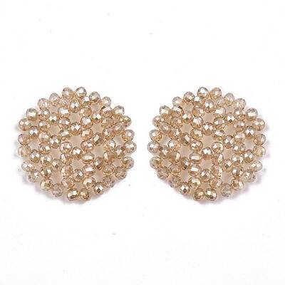 Plating Acrylic Woven Beads