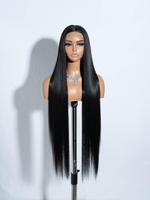 38 Inch Long Straight Lace Front Wigs for Women, Gorgeous Fluffy Glueless Ready To Wear Wigs without Bangs, Synthetic Heat Re...
