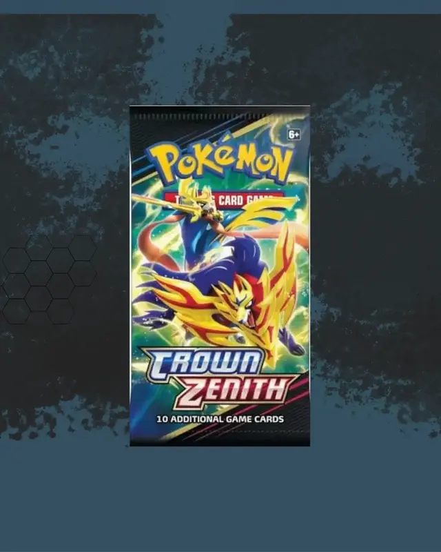 Pokémon TCG: Scarlet and Violet Crown Zenith Booster Pack - Live Rip and Ship - 10 Additional Game Cards - Non-Sports Tradin...