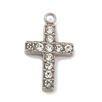 304 Stainless Steel Rhinestone Pendants