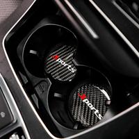 Carbon Fiber Car Cup Coaster, Universal Non-slip Car Cup Mat, Car Decorative Accessories, Durable Interior Accessories for Me...