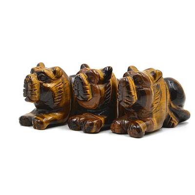 Natural Tiger Eye Carved Healing Tiger Figurines