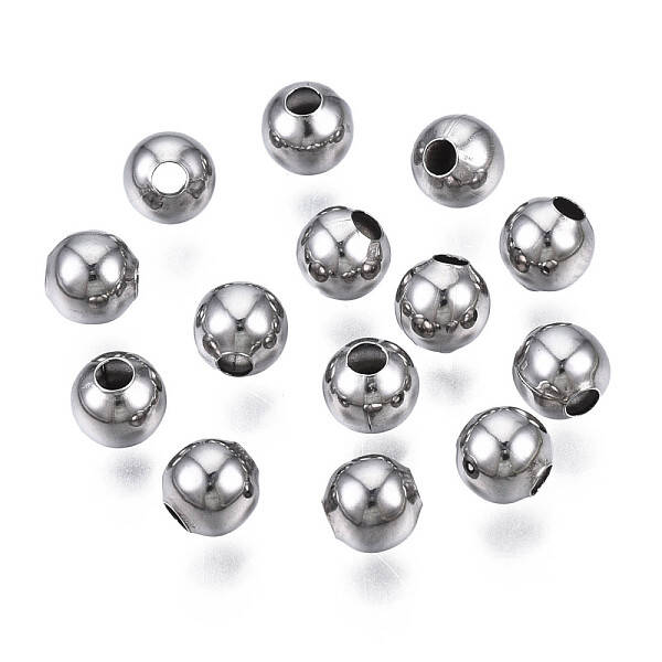 Round 304 Stainless Steel Beads