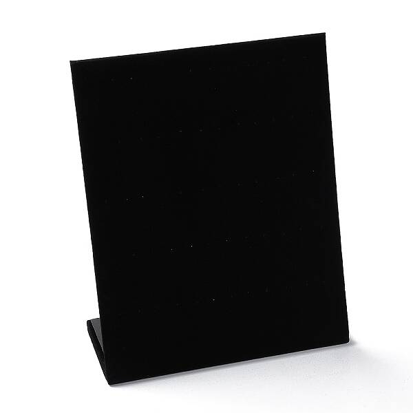 Wood Covered with Velvet Slant Back Earrings Display Stands