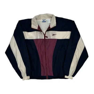 Reebok Track Jacket - Medium Block Colour Polyester Blend