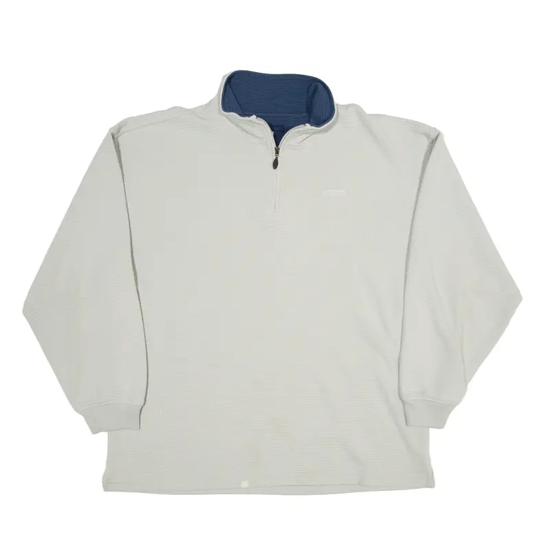 REEBOK Jumper Grey 1/4 Zip Mens L