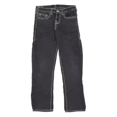 TRUE RELIGION Ricky Womens Jeans Black Relaxed Straight W28 L26