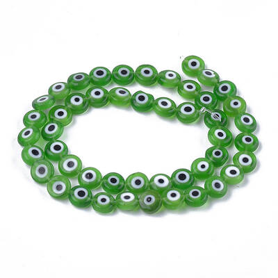 Handmade Evil Eye Lampwork Beads Strands