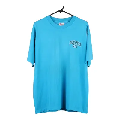 Brinkskis Gym Hanes Graphic T-Shirt - XL Blue Cotton
