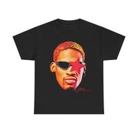 Rodman Inspired Vintage Graphic T-shirt Heavy Cotton Tee Basketball Sreetwear 90s Styled Shirt Hiphop Vibes Y2K Aesthetic Thr...