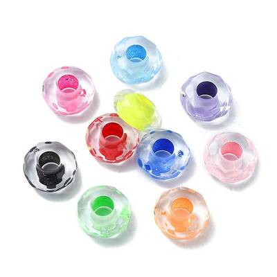 Transparent Acrylic European Beads