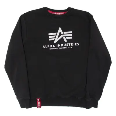 ALPHA INDUSTRIES Mens Sweatshirt Black USA M