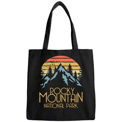 Vintage Rocky Mountains National Park Colorado Retro Tote Bag