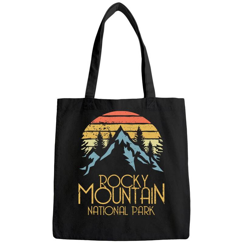 Vintage Rocky Mountains National Park Colorado Retro Tote Bag
