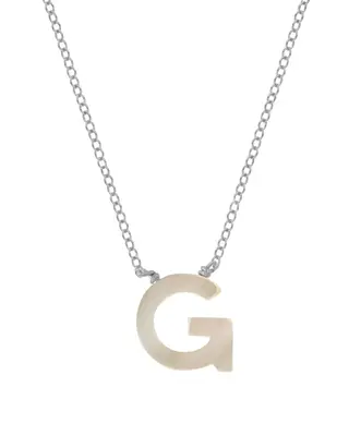 Dawn Initial Necklace | Metal Color: Silver | Style: G