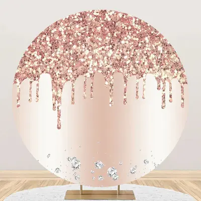 Sparkling Rose Gold Diamond Backdrop For Birthday - Aperturee