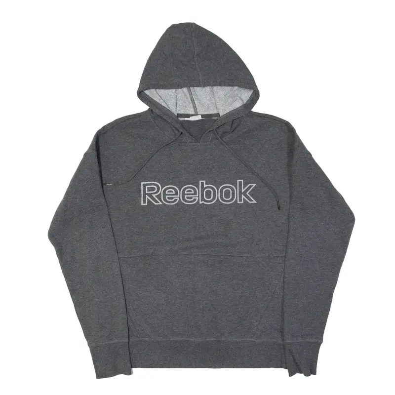 REEBOK Hoodie Grey Pullover Mens M