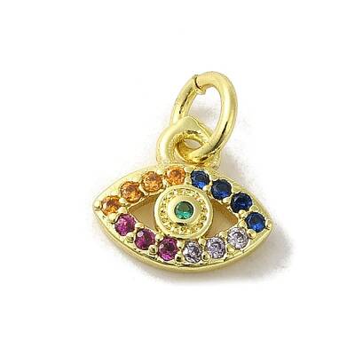 Brass Micro Pave Cubic Zirconia Charms