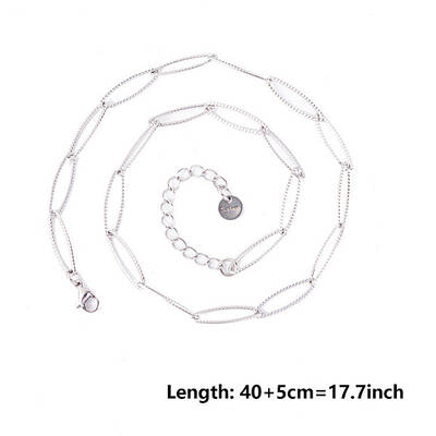 Non-Tarnish Unisex 304 Stainless Steel Horse Eye Link Chains Necklaces