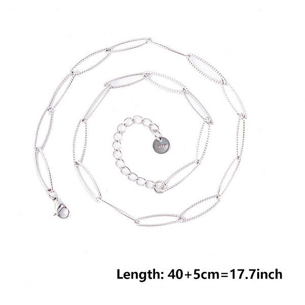 Non-Tarnish Unisex 304 Stainless Steel Horse Eye Link Chains Necklaces