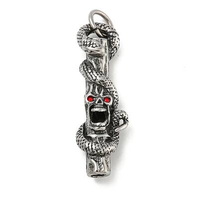 316 Surgical Micro Pave Cubic Zirconia Stainless Steel Pendants