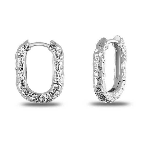 Rhodium Plated 925 Sterling Silver Huggie Hoop Earrings