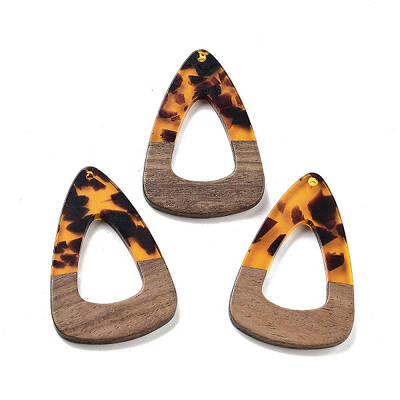 Walnut Wood & Resin Pendants