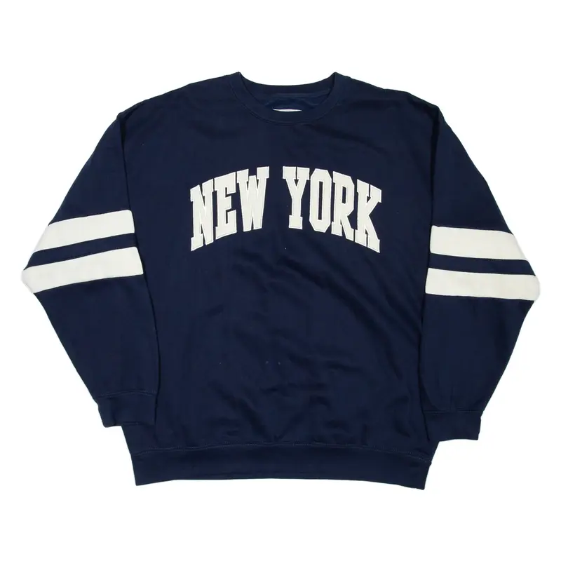 NEW YORK POPULAR Mens Sweatshirt Blue USA XL