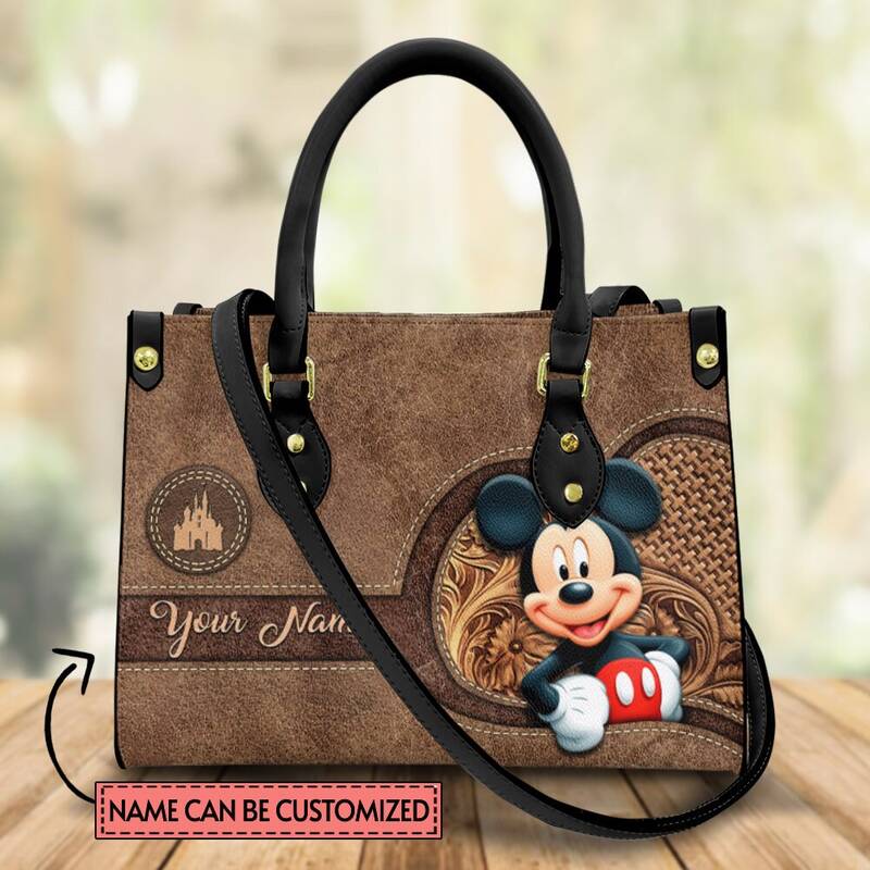 Custom Mickey Leather Bag Hand Bag,mickey Woman Leather Bag