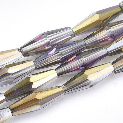 Half Plated Glass Beads Strands