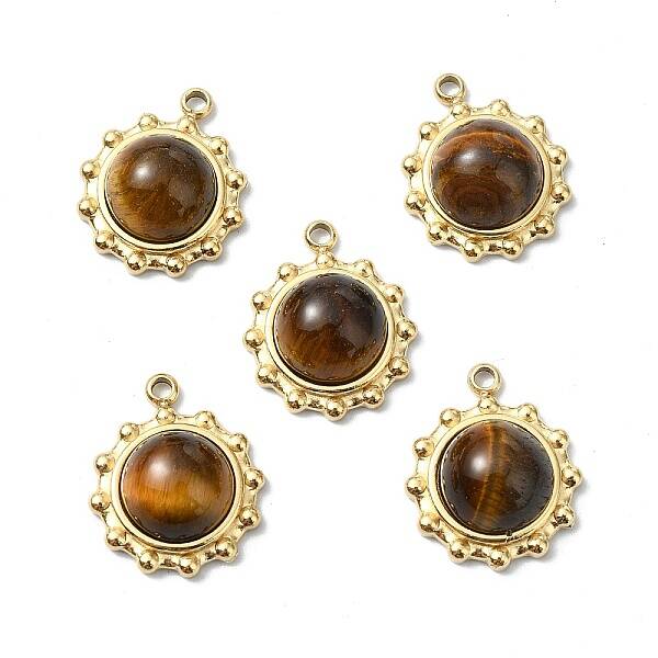 Natural Tiger Eye Charms
