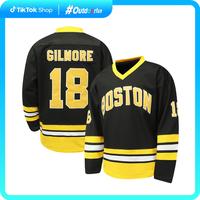 [dealsforyoudays]Happy Gilmore # 18 Jersey Boston Adam Sandler 1996 Movie Ice Hockey Jersey Stitched S-XXXL, 90S Hip Hop Clot...