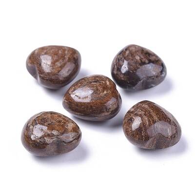 Natural Bronzite Heart Love Stone