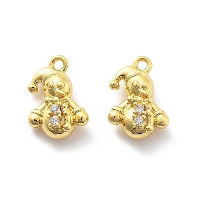 Brass Micro Pave Cubic Zirconia Pendants