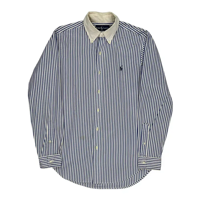 Classic Fit Ralph Lauren Striped Shirt - Small Blue Cotton | Size: small