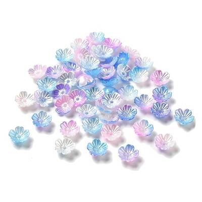 Gradient Color Acrylic Bead Caps