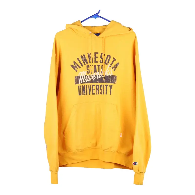 Minnesota State Champion College Hoodie - Large Yellow Cotton Blend