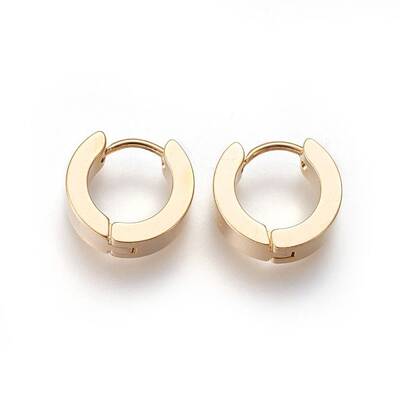 304 Stainless Steel Huggie Hoop Earrings