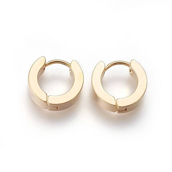 304 Stainless Steel Huggie Hoop Earrings