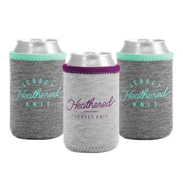 50 Promotional Liam Heathered Jersey Knit Neoprene Can Insulator - ...