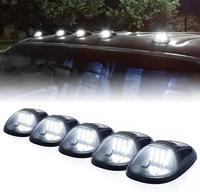 Smoke Lens Roof Cab Clearance Light Kit with White LED, Compatible with Van SUV POV Vehicles, 5 Piece