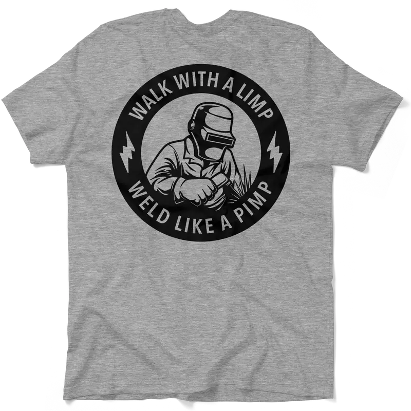 Weld Like A Pimp - Heather Grey T-Shirt