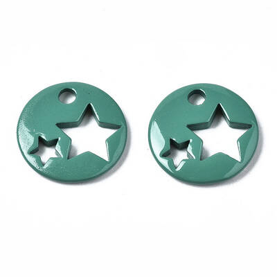 Spray Painted Brass Charms